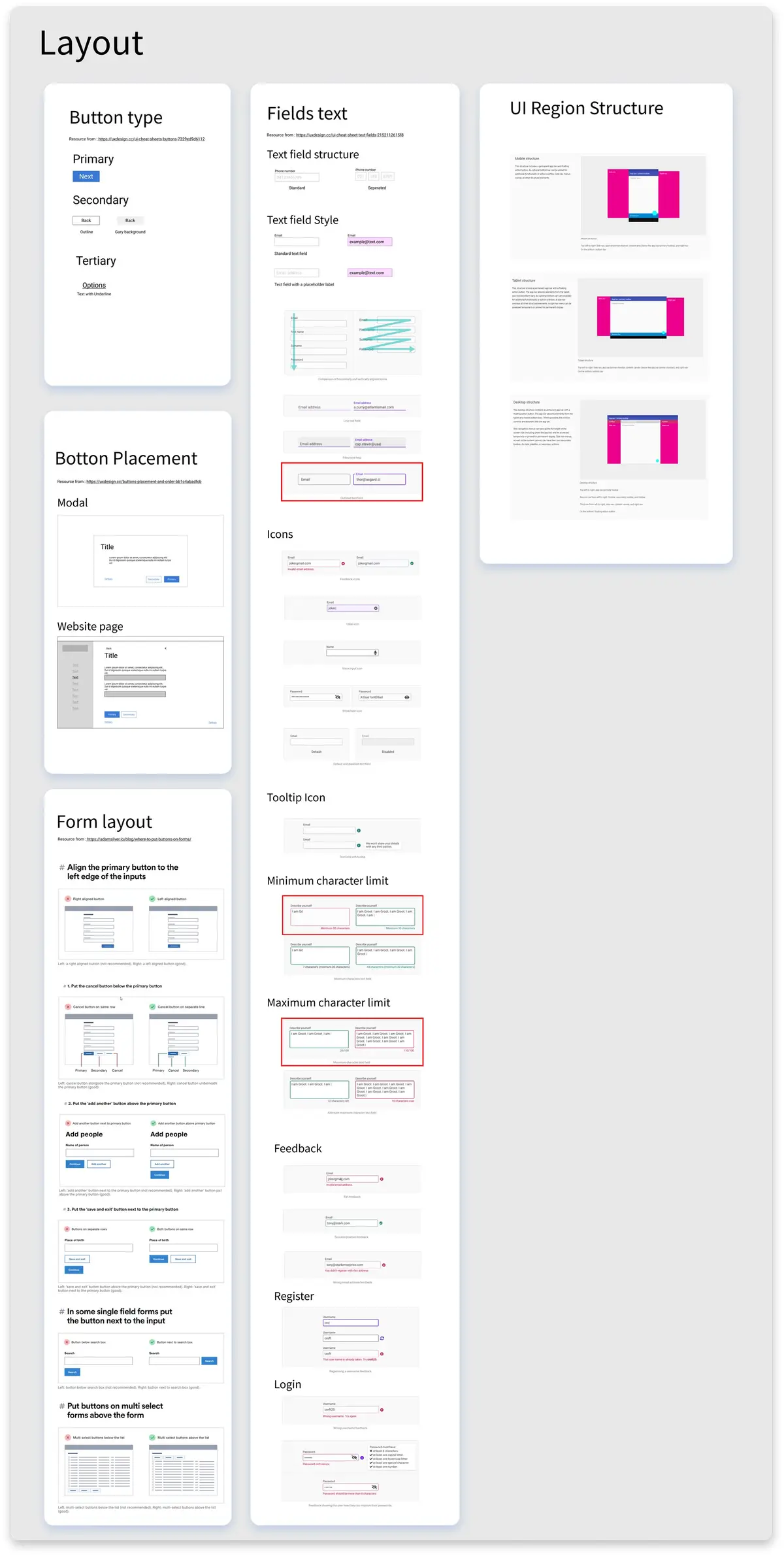 Design System — layout grid